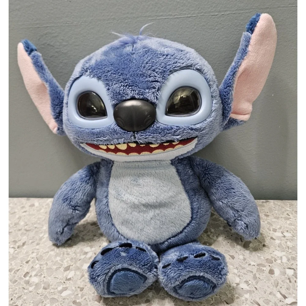 Disney Stitch Many Moods 14-inch Interactive Plush 50+ Sounds LCD Eyes Works